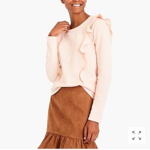 ✨️3/$30✨️ J. Crew Ruffle Trim Crewneck Sweatshirt